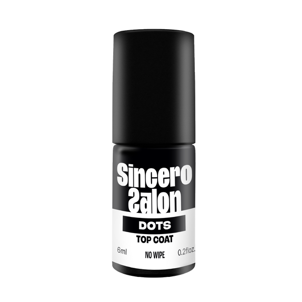 Geelküünelaki pealislakk "Sincero Salon", Top Coat No wipe, Dots, 6 ml