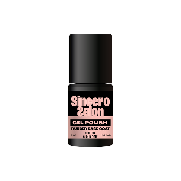 Kummist aluslakk "Sincero Salon", Glitter cloud pink, 6 ml