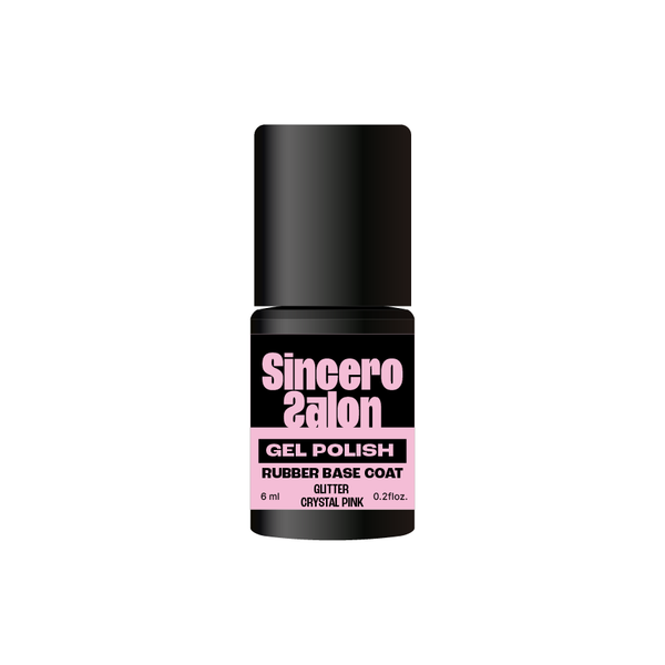 Kummist aluslakk "Sincero Salon", Glitter Crystal Pink, 6 ml