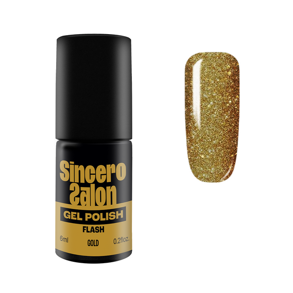 Geelküünelakk "Sincero Salon", 6 ml, Flash Gold, 3777