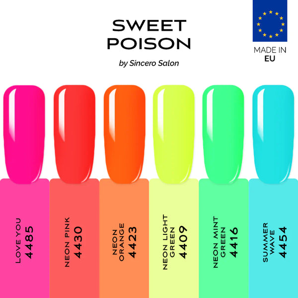 Geelküünelakkide komplekt "Sincero Salon" Sweet Poison, 6 tk x 6 ml