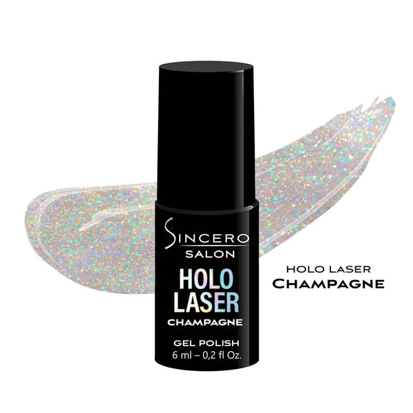 Geelküünelakk "Sincero Salon" HOLO Laser, šampanja, 6 ml