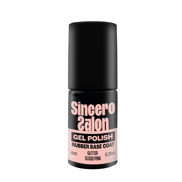 Kummist aluslakk "Sincero Salon", Glitter cloud pink, 6 ml