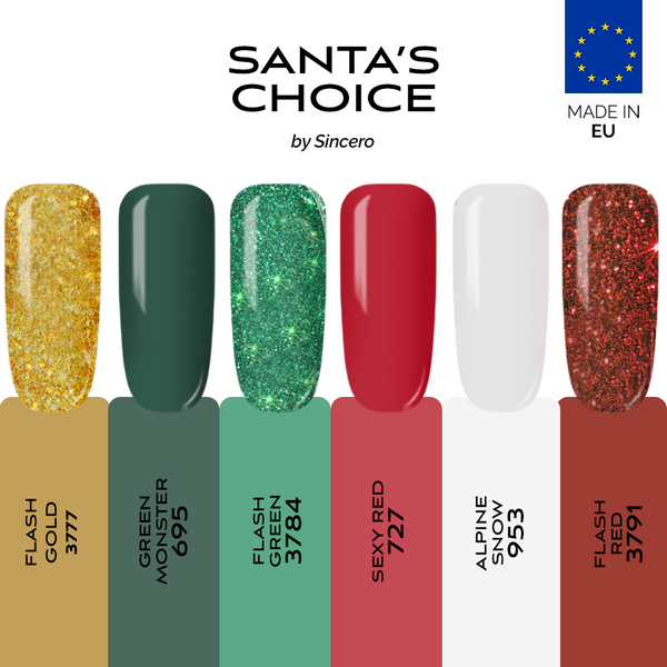 Geelküünelakkide komplekt "Sincero Salon" Santa's Choice, 6 tk x 6 ml