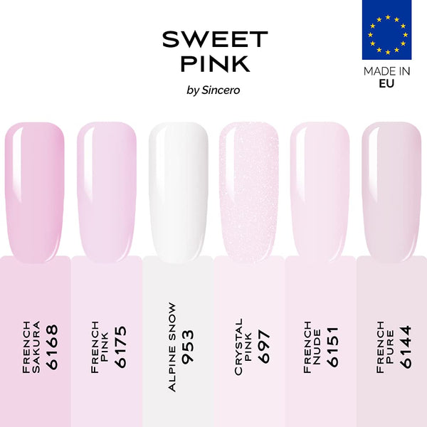 Geelküünelakkide komplekt "Sincero Salon" Sweet Pink, 6 tk x 6 ml