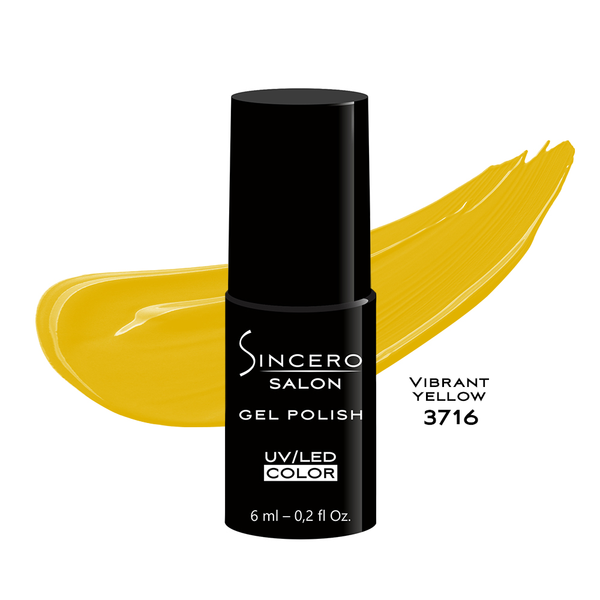 Geelküünelakk "Sincero Salon", 6 ml, VIBRANT YELLOW, 3716