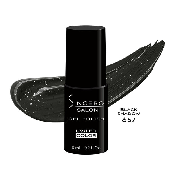 Geelküünelakk "Sincero Salon", 6 ml, BLACK SHADOW, 657