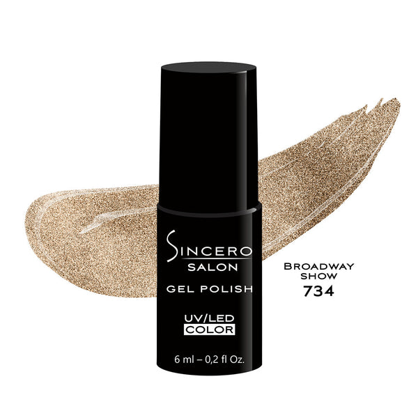 Geelküünelakk "Sincero Salon", 6 ml, BROADWAY SHOW, 734