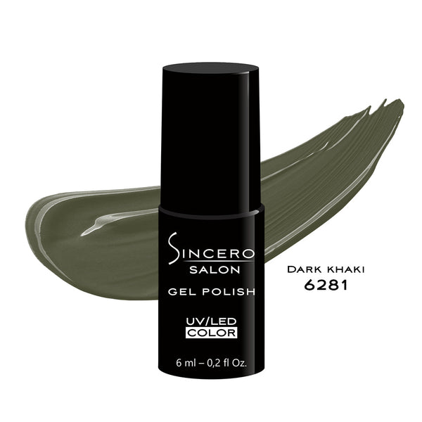 Geelküünelakk "Sincero Salon", 6 ml, DARK KHAKI, 6281