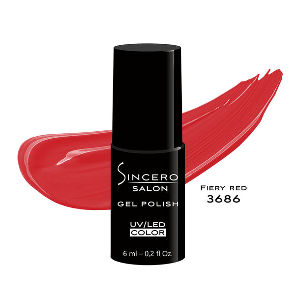 Geelküünelakk "Sincero Salon", 6 ml, FIERY RED, 3686