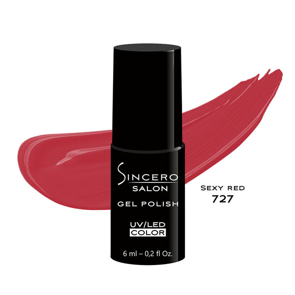 Geelküünelakk "Sincero Salon", 6 ml, SEXY RED, 727