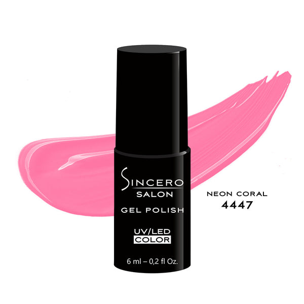 Geelküünelakk "Sincero Salon", 6 ml, NEON CORAL, 4447