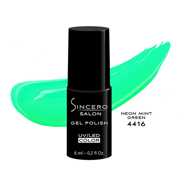 Geelküünelakk "Sincero Salon", 6 ml, NEON MINT GREEN, 4416