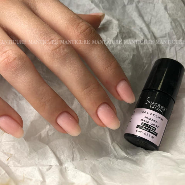 Kummist aluslakk "Sincero Salon", Glitter cloud pink, 6 ml