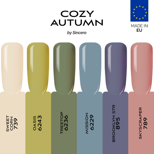 Geelküünelakkide komplekt "Sincero Salon" Cozy Autumn, 6 tk x 6 ml