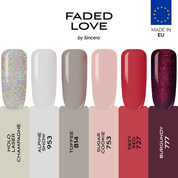 Geelküünelakkide komplekt "Sincero Salon" Faded love, 6 tk x 6 ml