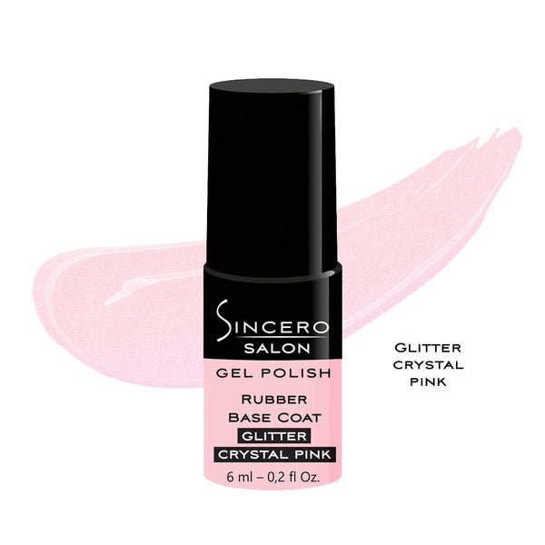 Kummist aluslakk "Sincero Salon", Glitter Crystal Pink, 6 ml