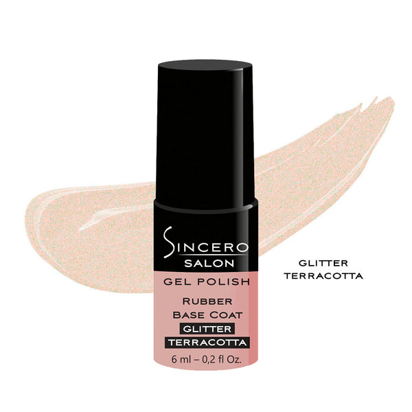 Kummist aluslakk "Sincero Salon", Glitter terracotta, 6 ml
